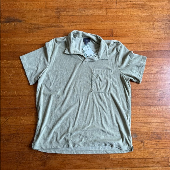 NWT H&M Regular Fit Terry Polo Shirt in Pistachio Green Size XL - Picture 3 of 5